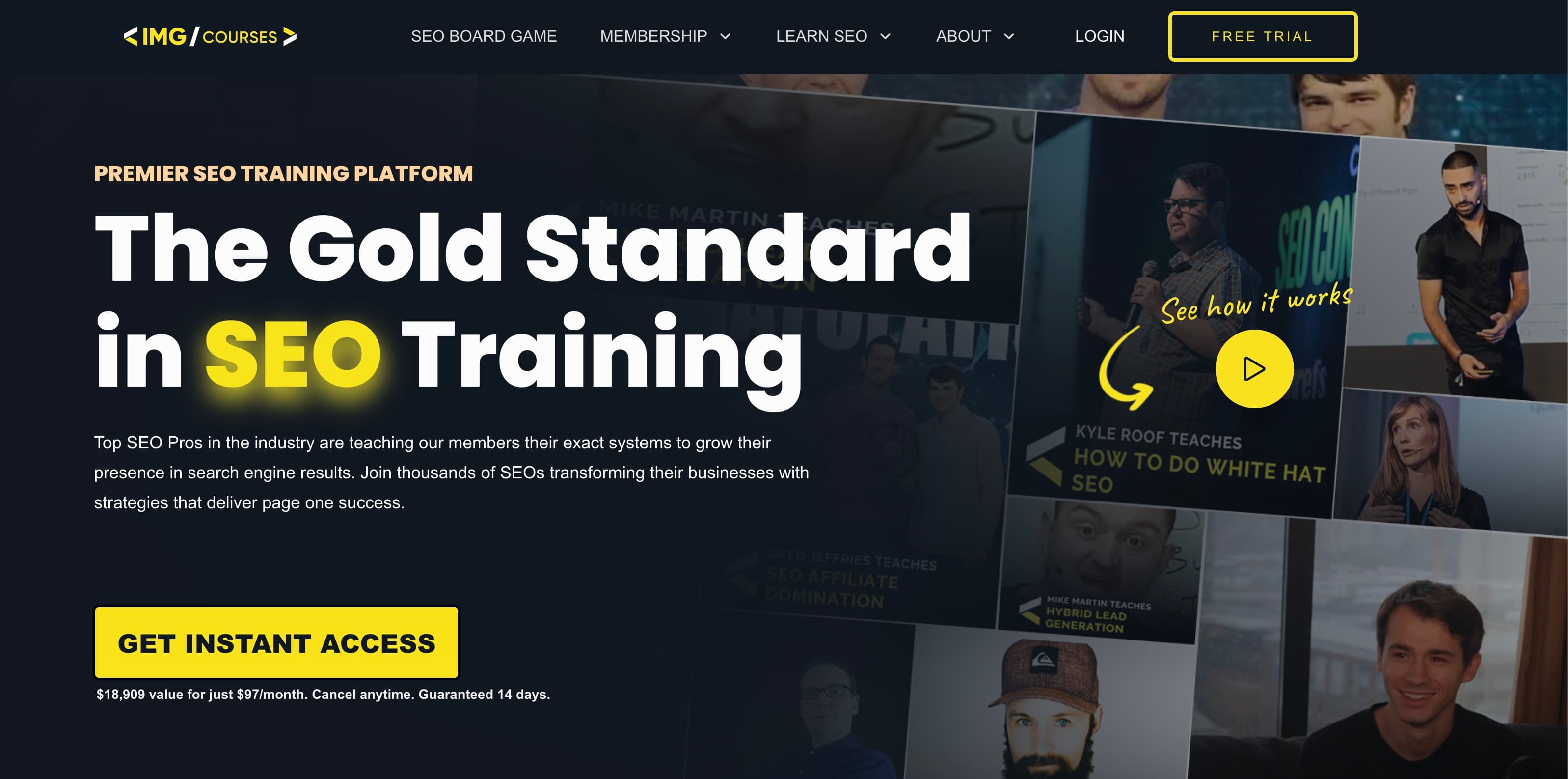 Platform for SEO video courses